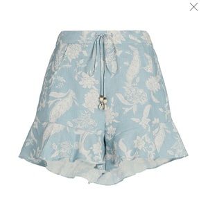 Kivari Mavi Printed Linen Shorts - New With Tags